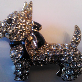 Monet Dog Pin - Costume Jewelry