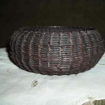 Native American Early Eskimo Inupiat  Indian Baleen Basket