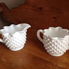 milk glass creamer sugar set