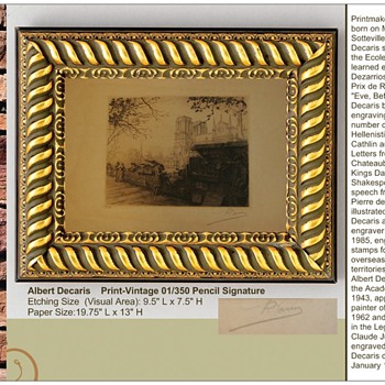 7 Piece Print Collection Early 20th Century European 