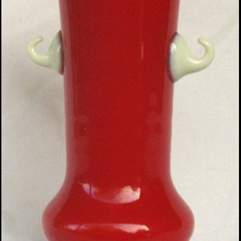 Tango Vase with looped prunts - Art Glass