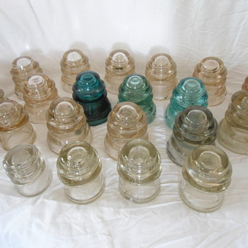 Glass Insulators -- found in trash today