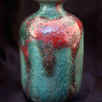 Circa 1890s Alexandre Bigot Gres Cabinet Vase - Art Nouveau