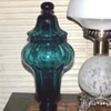 EMPOLI Teal Ribbed Apothocary Jar