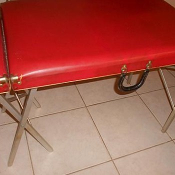 Early 70's Portable Massage Table with Aluminum legs - 