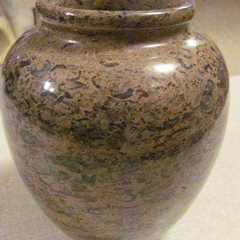 18+ year old Pakastane "fossil rock" turned & polished vase - Art Pottery