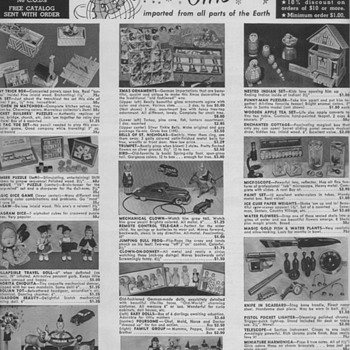1950 Toys & Novelty Advertisement