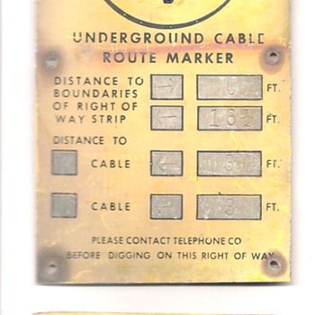 Bell System Toll Route Marker 