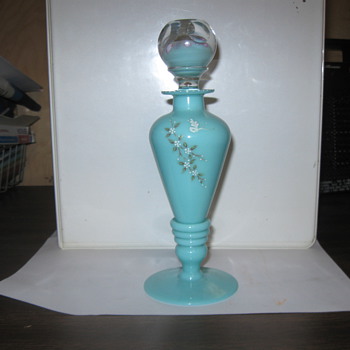 Pairpoint decanter (?) Turquoise - Glassware