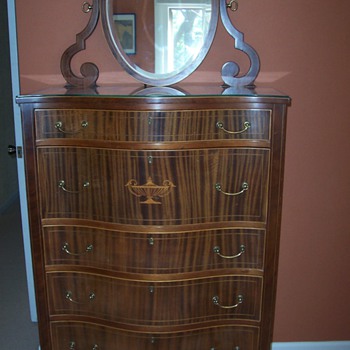 Antique Tiger Oak Dresser and Vanity