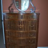 Antique Tiger Oak Dresser and Vanity