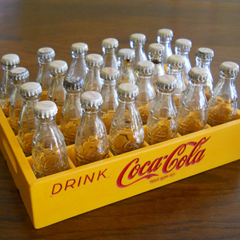 Miniature crates of Coka Cola