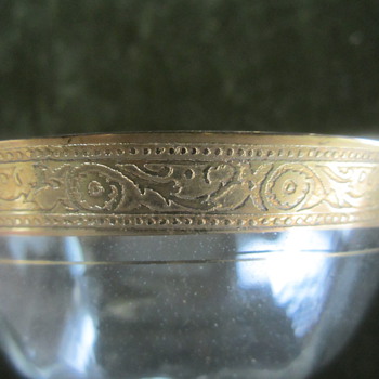 Moser? Gold gilt wine glasses Vintage  - Glassware