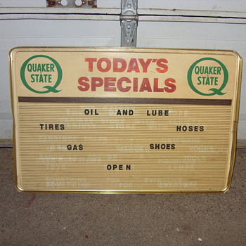 quaker state oil sign
