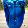 COBALT BLUE GLASS FACE/HEAD