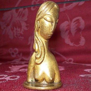 RARE EARLY ART DECO GILT BRONZE HAGENAUER BUST - Art Deco