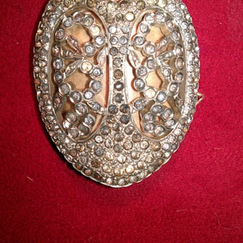 silver and rhinestone clip?