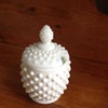 honey bowl or sugar bowl? milk glass