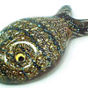 Galliano Ferro, Murano Controlled Bubble Art Glass Paperweight Fish