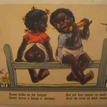Vtg Post Card African American - Postcards