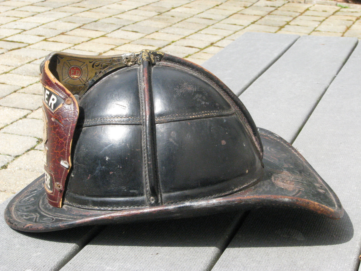 Antique leather firefighting helmet Collectors Weekly