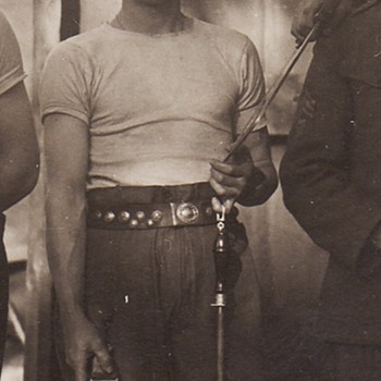 WW1 Soldiers wearing "Hate Belts" c. 1918