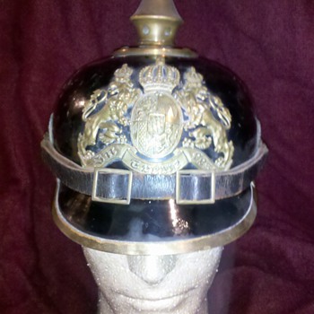 WWI Bavarian Spiked Helmet 1914...made of METAL!!