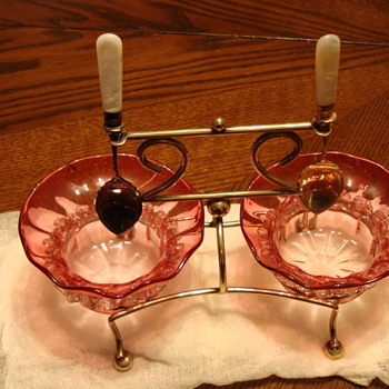 silver jam bowls - China and Dinnerware