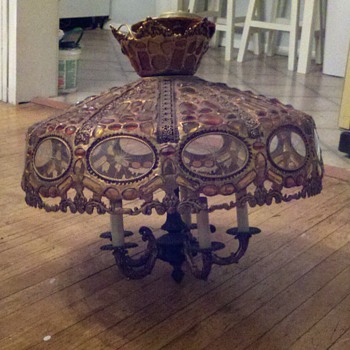 Copper or Bronze Hanging Lamp(?)  - Lamps
