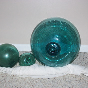 Roped Glass Buoys - Art Glass