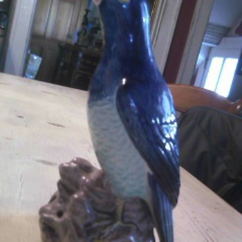 Chinese Art Pottery Parrot