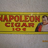 Steel Napoleon Cigar Advertisement Sign