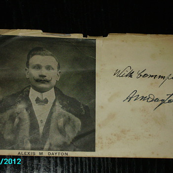ALEXIS M. DAYTON PICTURE AND AUTOGRAGH - Photographs