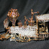 Railroad Steam Engine Made Of Spun Glass