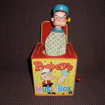 vintage popeye music box - Toys