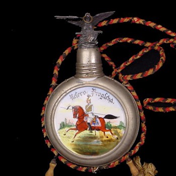 Schnapps Flask of a Prussian Garde Kuraissier of the Imperial German army