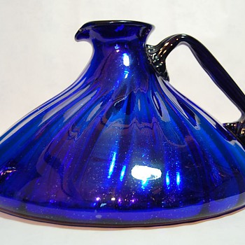 Big Blue Cobalt Pitcher - Art Glass