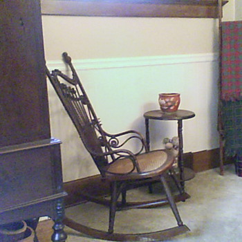 Great old cane bottom rocker.