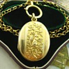 Sweet Victorian Pinchbeck Locket with Squirrel and Nut 