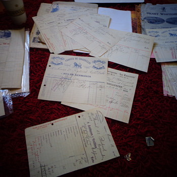 Old commercial invoices - Paper