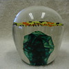 Signed Dated "JK 6/o7" Large Glass paperweight