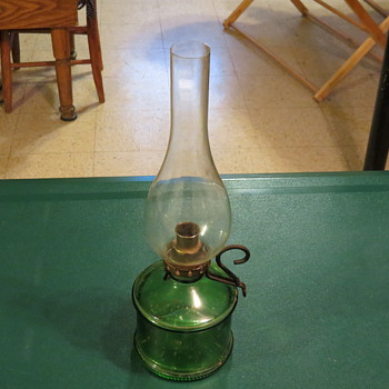 antique oil lamp