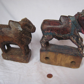 antique carnival carousel toy animals or ...are they new??