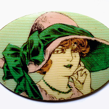Rare and Early Lea Stein Serigraphy Brooch Pin