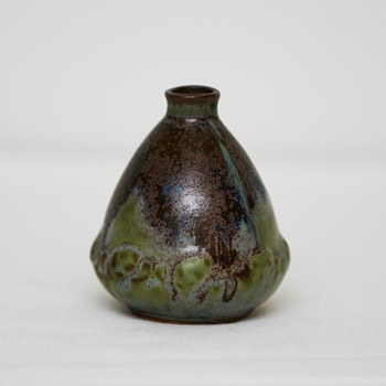 Small Ceramic Bottle, Denbac (France), 1930's - Art Pottery