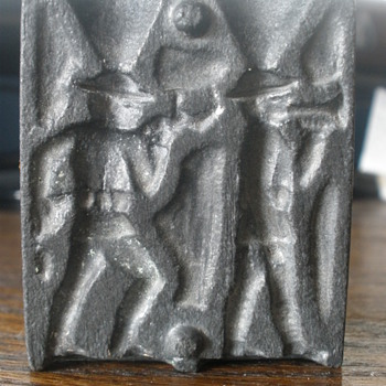 Toy lead soldier mold. Dug up in the woods! 