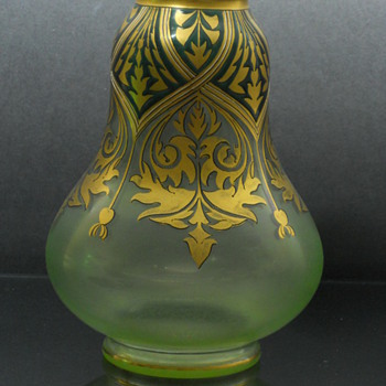 Fritz Heckert enameled vase - Art Glass