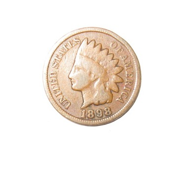 INDIAN HEAD PENNIES 1889 &1898 AND STEELY PENNY 1943 - US Coins