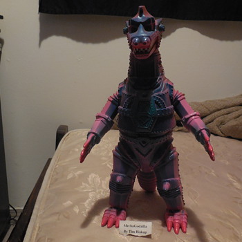 Ultra Rare custom painted original Mecha Godzilla Figure by Tim Biskup - Toys