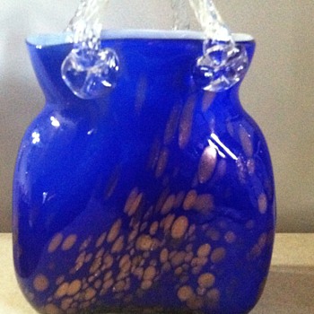 Heavy Glass Purse - Art Glass